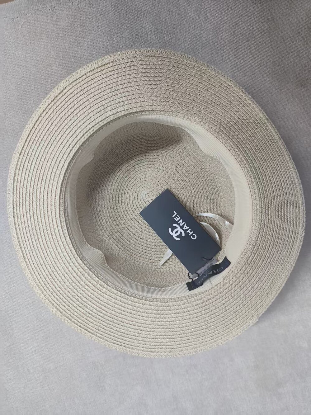 ✨Chanel Natural Woven Straw Boater Hat